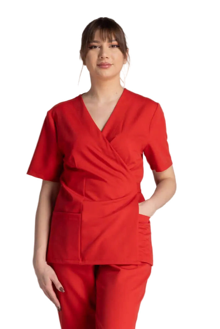 Bluza Elastica Bianca - bluză roșie cu design ergonomic și buzunare laterale, model comod și elegant.