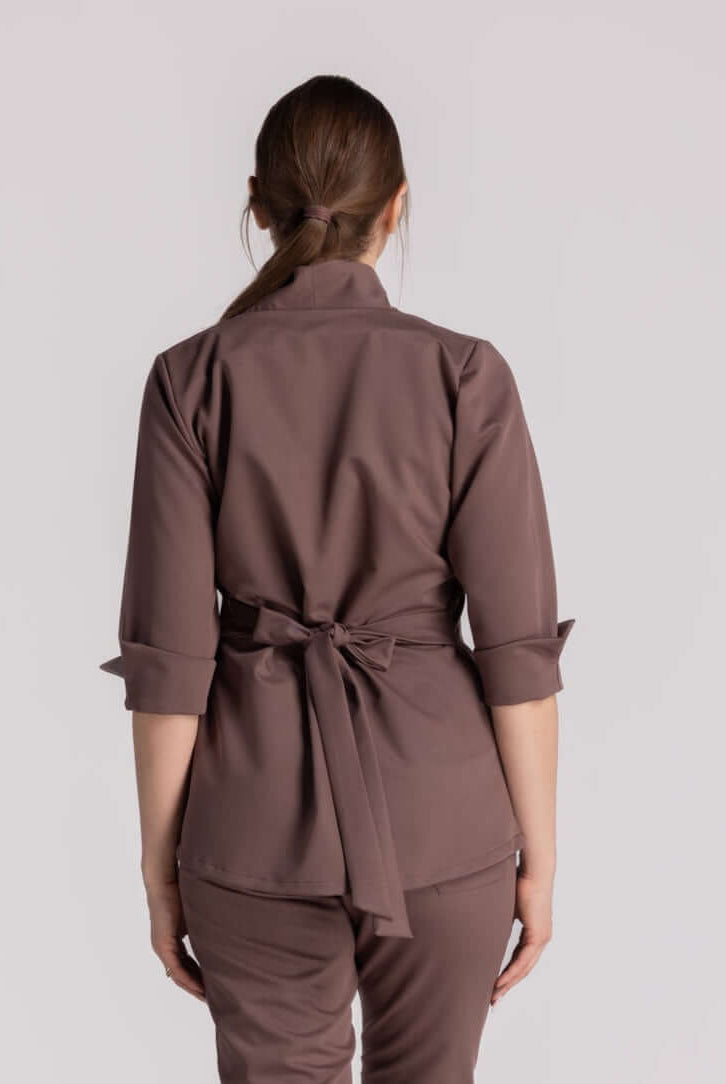 Bluza Elastica Elise - vedere din spate cu detalii despre designul elegant si cordonul ajustabil.