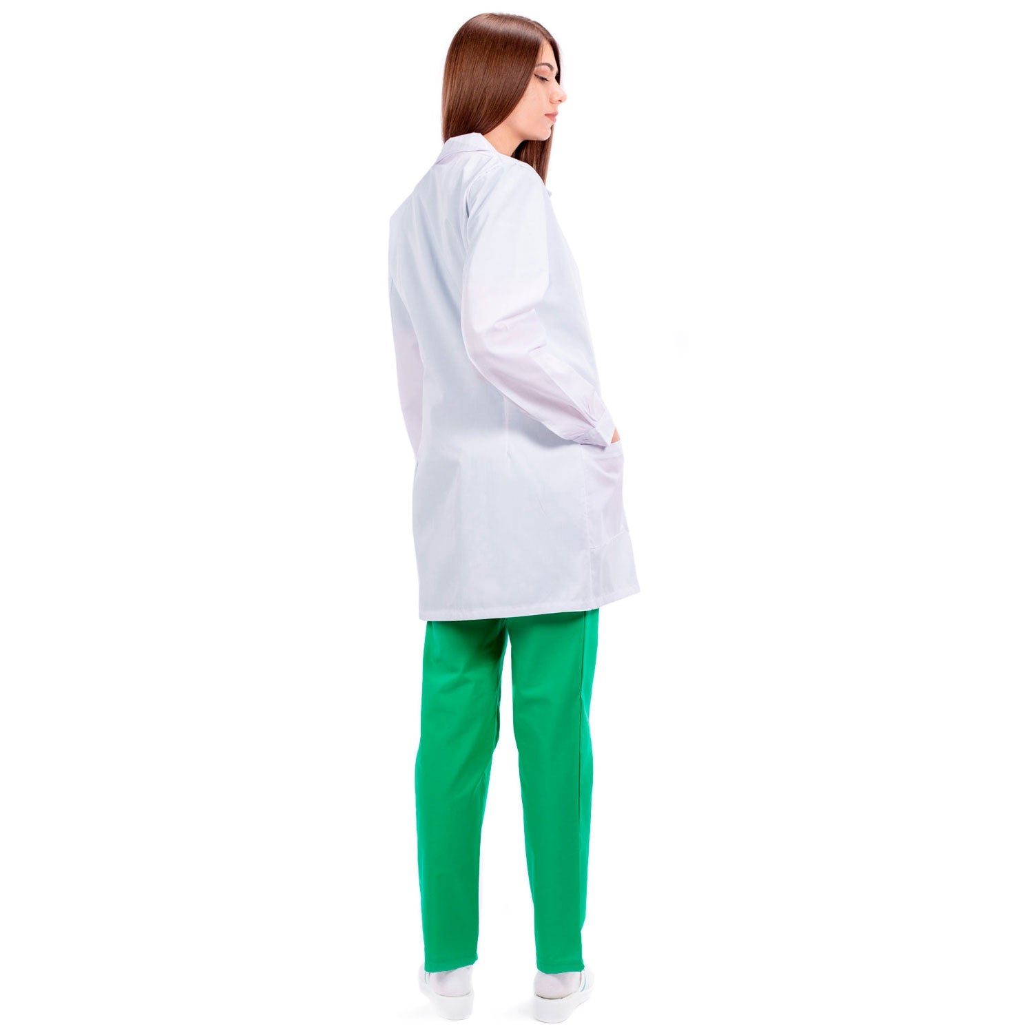 Halat Medical Alb Cu Maneca Lunga - Inotex.ro - Inotex