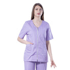 Bluza medicală Laura cu fermoar și trei buzunare - Inotex