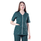 Bluza medicală Laura cu fermoar și trei buzunare - Inotex