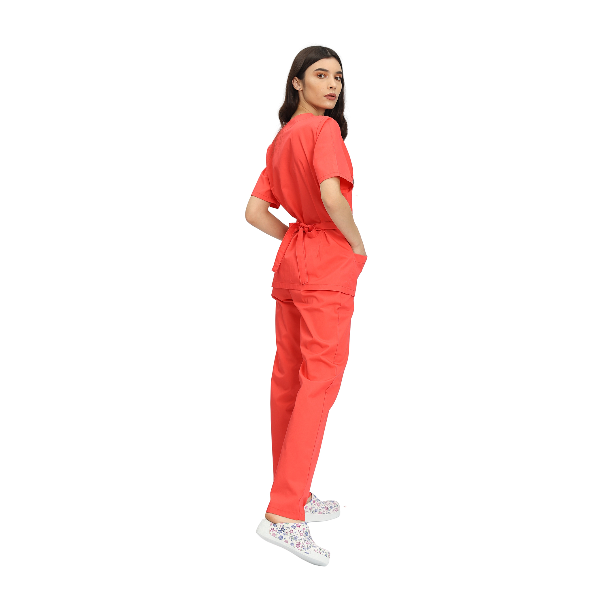 Compleu Medical Kimi, bluza medicala kimono si pantalon cu elastic | Inotex.ro