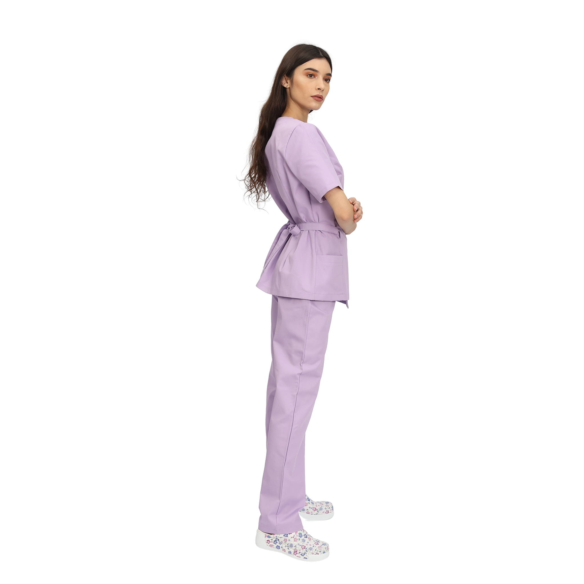 Compleu Medical Kimi, bluza medicala kimono si pantalon cu elastic | Inotex.ro