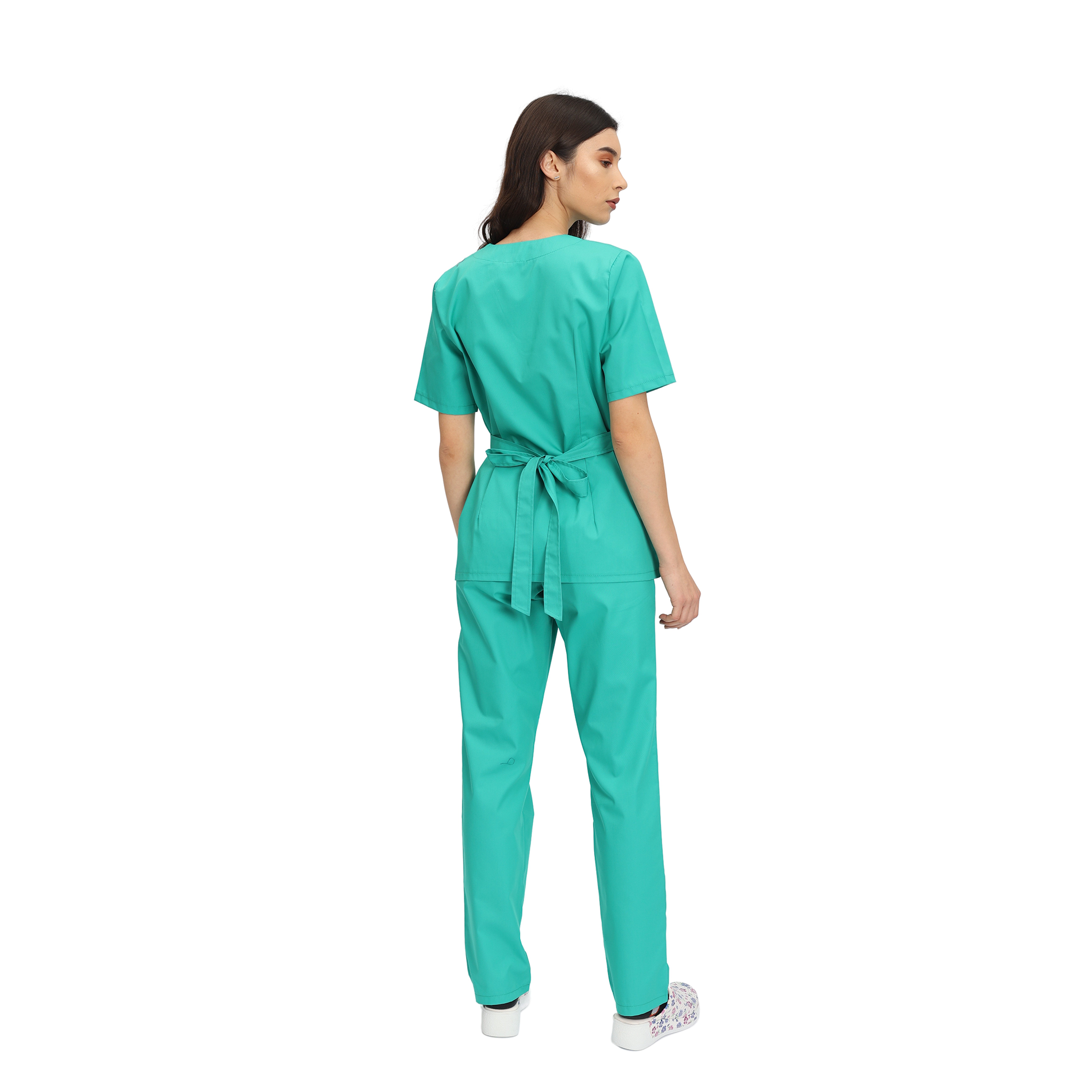 Compleu Medical Kimi, bluza medicala kimono si pantalon cu elastic | Inotex.ro