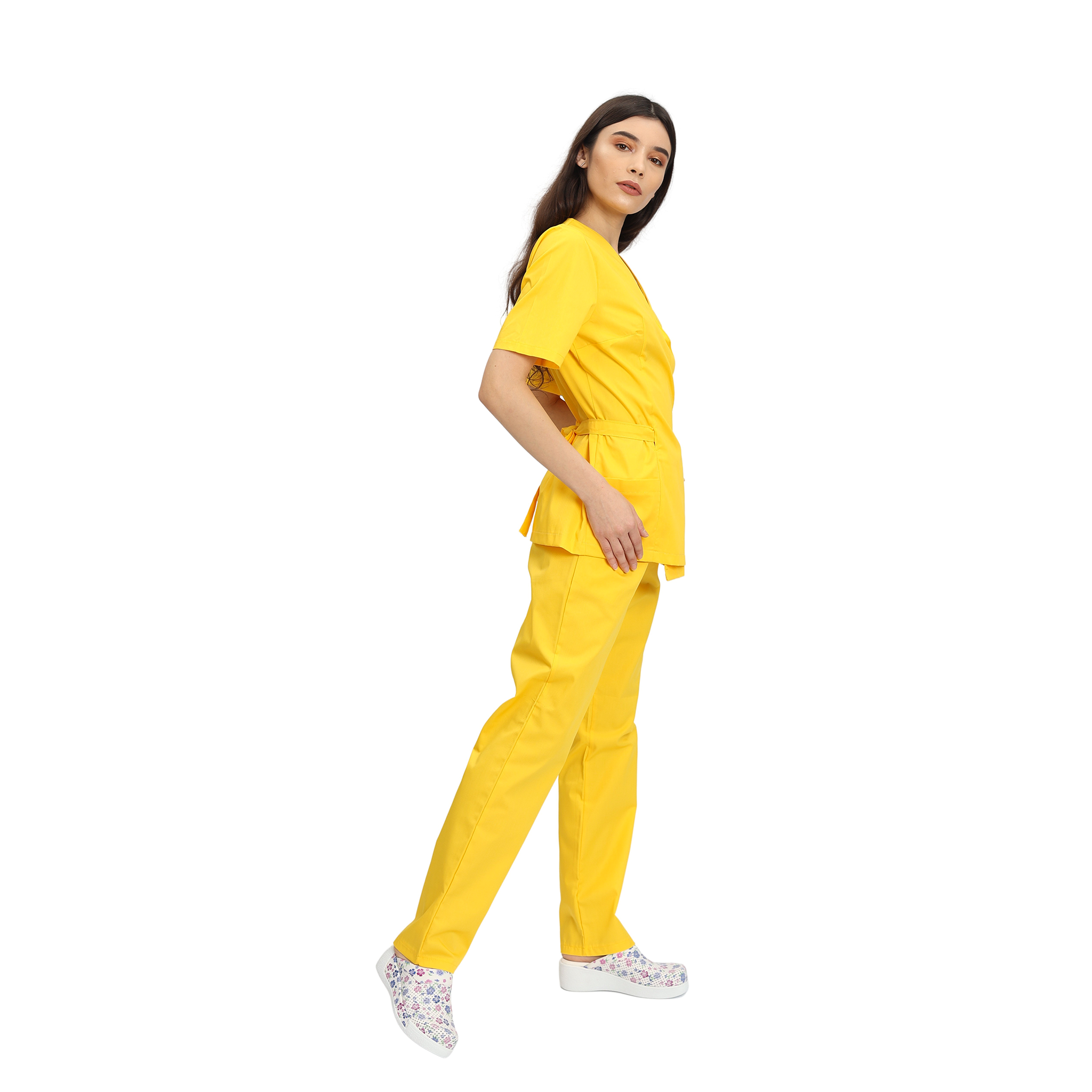 Compleu Medical Kimi, bluza medicala kimono si pantalon cu elastic | Inotex.ro