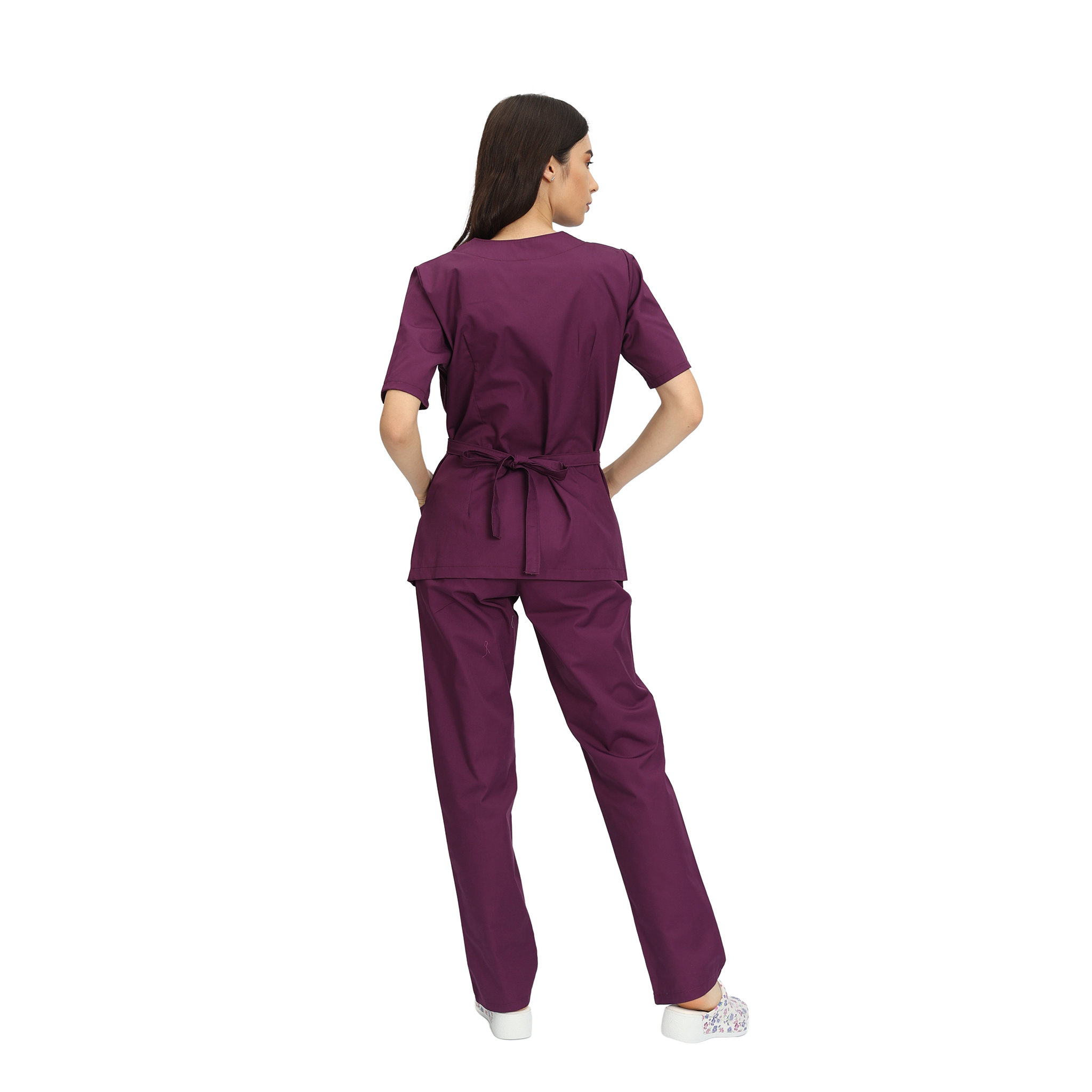 Compleu Medical Kimi, bluza medicala kimono si pantalon cu elastic | Inotex.ro